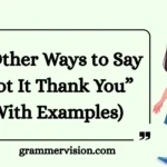 Other Ways to Say “Got It Thank You”