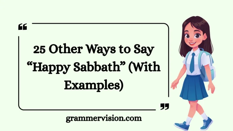 Other Ways to Say “Happy Sabbath”