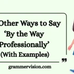 Other Ways to Say ‘By the Way Professionally’