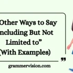 Other Ways to Say “Including But Not Limited to”