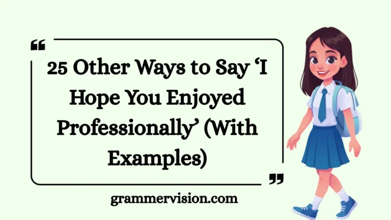 Other Ways to Say ‘I Hope You Enjoyed Professionally