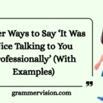 Other Ways to Say ‘It Was Nice Talking to You Professionally