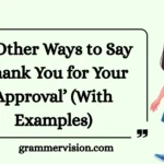 Other Ways to Say ‘Thank You for Your Approval