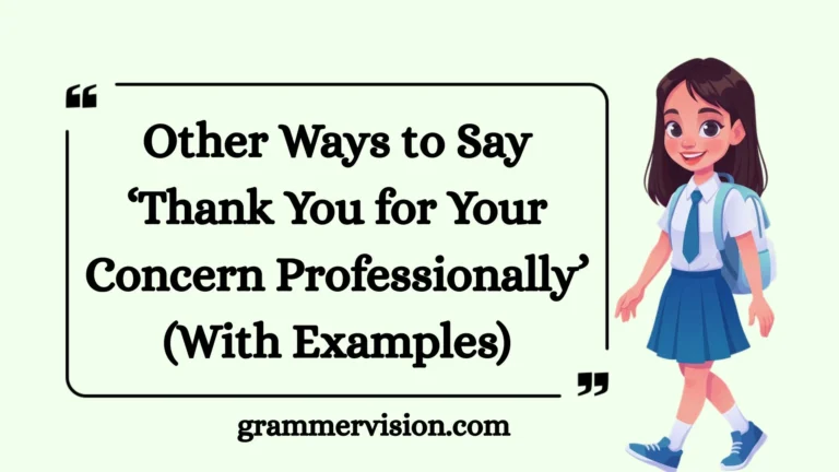Other Ways to Say ‘Thank You for Your Concern Professionally