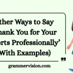 Other Ways to Say "Thank You for Your Efforts Professionally