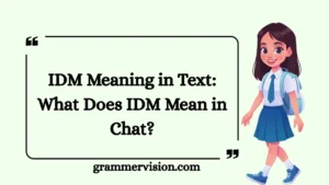 IDM Meaning in Text: What Does IDM Mean in Chat?