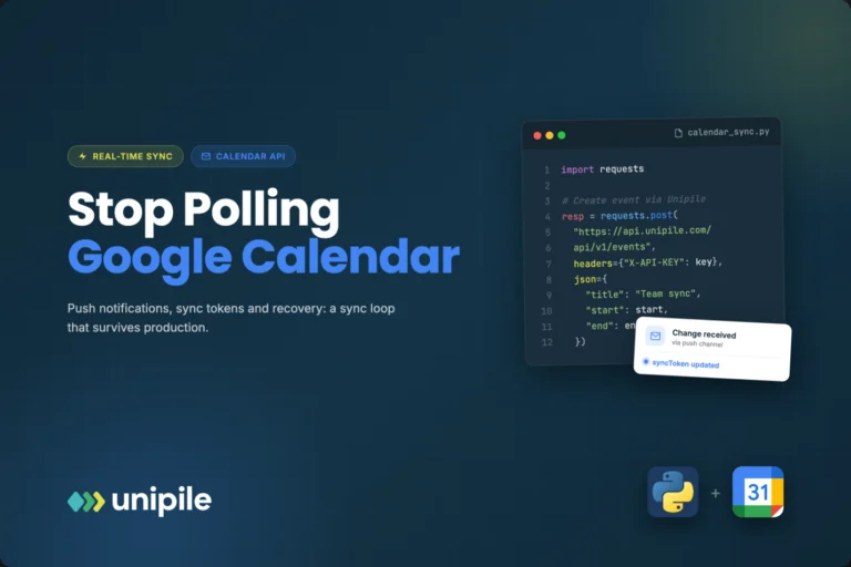 Stop Polling Google Calendar: A Push and Sync Loop That Survives Production